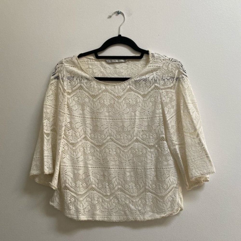 Zara Doily Lace Top S